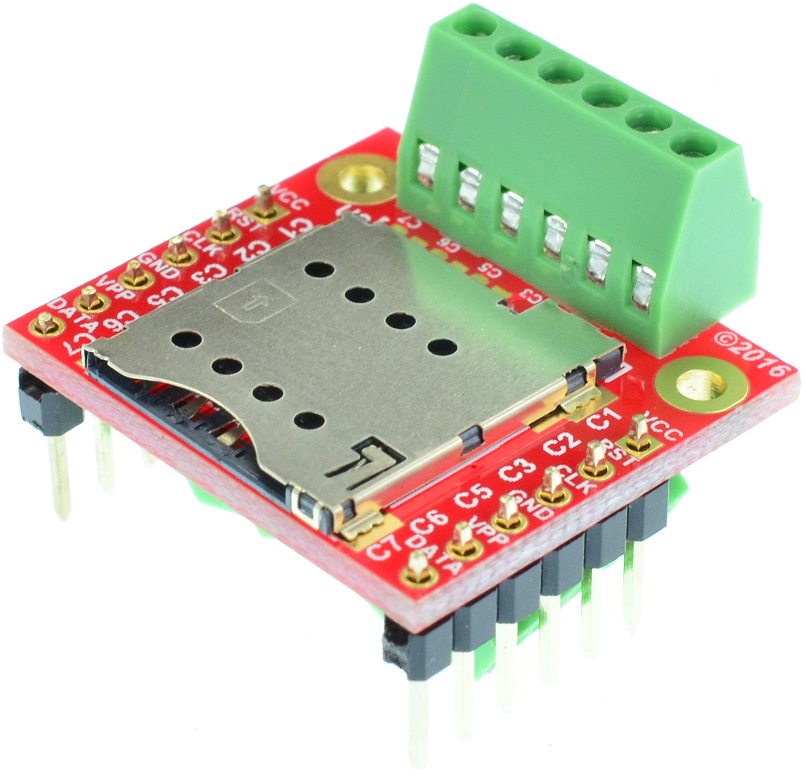 PUSH In-PUSH Out Micro SIM Card connector Breakout Board